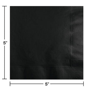 Bulk Pack of 100 Black Velvet Beverage Napkin 2Ply