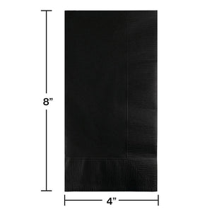 Bulk Pack of 100 Black Velvet Dinner Napkins 2Ply 1/8Fld