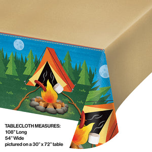 Bulk Pack of 2 Camp Out Plastic Tablecover, 54" X 102"