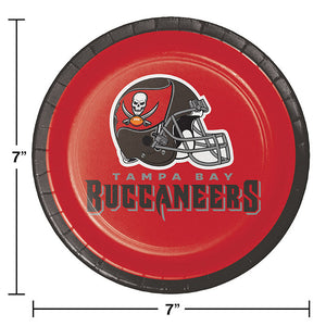 Bulk Pack of 24 Tampa Bay Buccaneers Dessert Plates