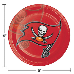 Bulk Pack of 16 Tampa Bay Buccaneers Paper Plates