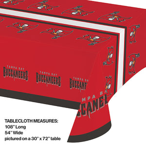 Bulk Pack of 2 Tampa Bay Buccaneers Plastic Table Cover, 54" X 102"