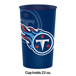 Bulk Pack of 3 Tennessee Titans 22 Oz Plastic Cup