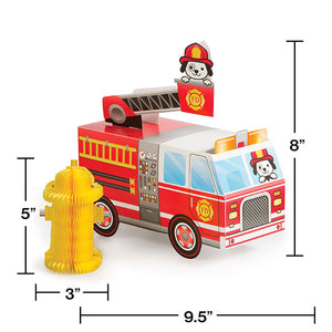 Bulk Pack of 2 Fire Truck Centerpiece