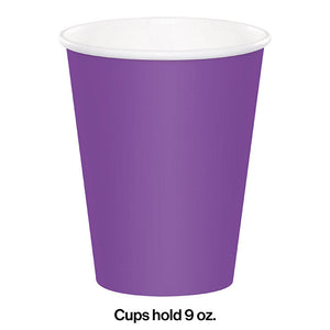 Bulk Pack of 48 Amethyst Hot/Cold Paper Cups 9 Oz