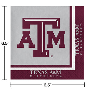 Bulk Pack of 40 Texas A & M Aggies Napkins