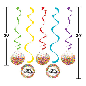 Bulk Pack of 10 Confetti Sprinkles Dizzy Danglers