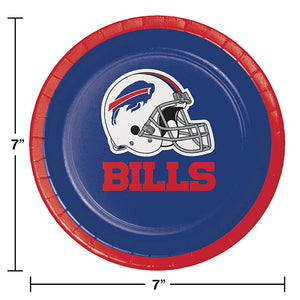 Bulk Pack of 24 Buffalo Bills Paper Dessert Plates