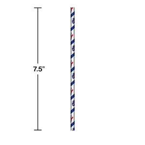 Bulk Pack of 48 Buffalo Bills Paper Straws