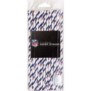 Bulk Pack of 48 Buffalo Bills Paper Straws