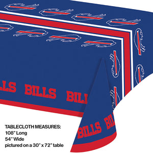 Bulk Pack of 2 Buffalo Bills Plastic Table Cover, 54" X 102"