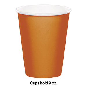 Bulk Pack of 48 Pumpkin Spice Hot/Cold Paper Cups 9 Oz