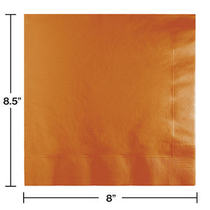 Bulk Pack of 50 Pumpkin Spice Dinner Napkins 3Ply 1/4Fld