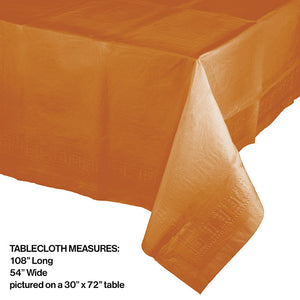 Bulk Pack of 2 Pumpkin Spice Tablecover 54"X 108" Polylined Tissue