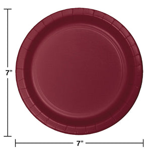 Bulk Pack of 48 Burgundy Red Paper Dessert Plates