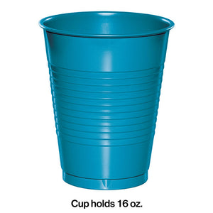 Bulk Pack of 40 Turquoise Blue Plastic Cups