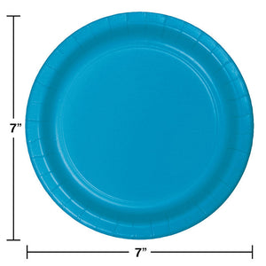 Bulk Pack of 48 Turquoise Blue Paper Dessert Plates