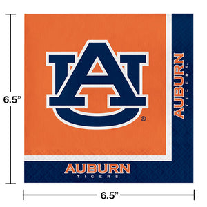 Bulk Pack of 40 Auburn Tigers Napkins