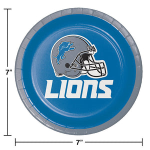 Bulk Pack of 24 Detroit Lions Dessert Plates