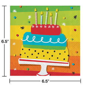 Bulk Pack of 32 Hoppin' Birthday Cake Napkins