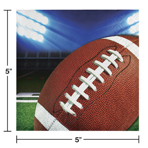 Bulk Pack of 48 Football Party Beverage Napkins