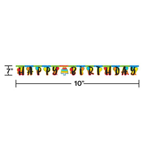 Bulk Pack of 2 Hoppin' Birthday Cake Jointed Banner Lg