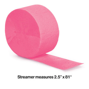 Bulk Pack of 5 Candy Pink Crepe Streamers 81 ft