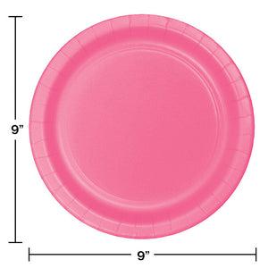 Bulk Pack of 48 Candy Pink Paper Plates