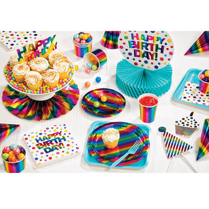 Bulk Pack of 2 Rainbow Foil Birthday Centerpiece