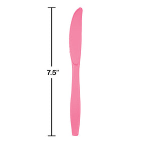 Bulk Pack of 48 Candy Pink Plastic Knives