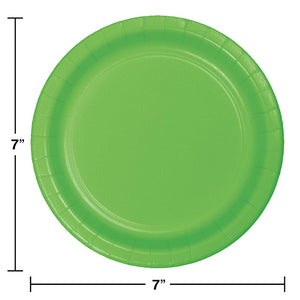 Bulk Pack of 24 Fresh Lime Green Paper Dessert Plates