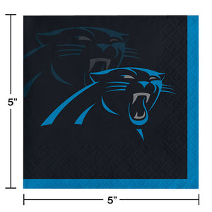 Bulk Pack of 48 Carolina Panther Beverage Napkins