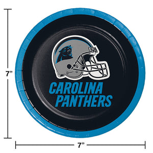 Bulk Pack of 24 Carolina Panther Dessert Plates