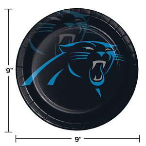 Bulk Pack of 16 Carolina Panther Paper Plates