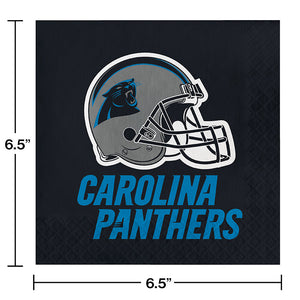 Bulk Pack of 32 Carolina Panther Napkins