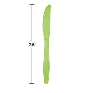 Bulk Pack of 48 Fresh Lime Green Plastic Knives