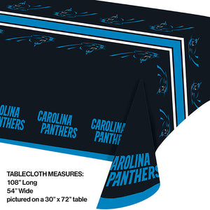 Bulk Pack of 2 Carolina Panther Plastic Table Cover, 54" X 102"