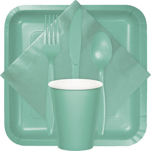 Bulk Pack of 100 Fresh Mint Beverage Napkin 2Ply