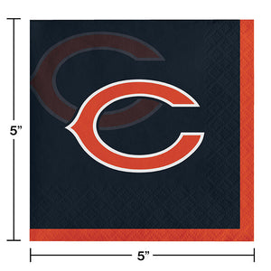 Bulk Pack of 48 Chicago Bears Beverage Napkins