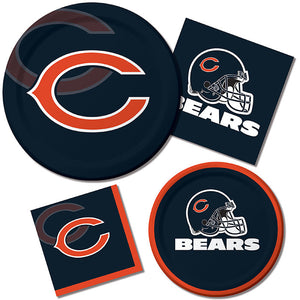 Bulk Pack of 16 Chicago Bears Paper Plates