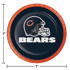 Bulk Pack of 24 Chicago Bears Paper Dessert Plates