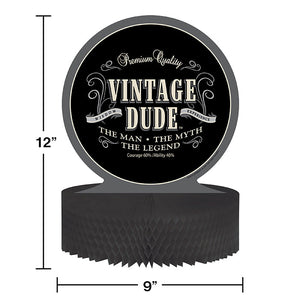 Bulk Pack of 2 Vintage Dude Centerpiece