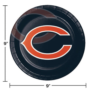 Bulk Pack of 16 Chicago Bears Paper Plates