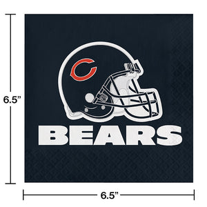 Bulk Pack of 32 Chicago Bears Napkins