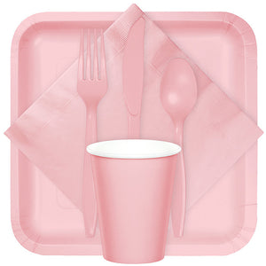 Bulk Pack of 100 Classic Pink Dinner Napkins 2Ply 1/8Fld