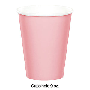 Bulk Pack of 48 Classic Pink Hot/Cold Paper Cups 9 Oz