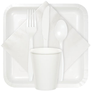 Bulk Pack of 60 White Beverage Napkin