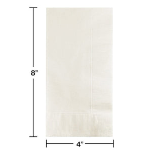 Bulk Pack of 100 White Dinner Napkins 2Ply 1/8Fld