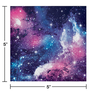 Bulk Pack of 48 Galaxy Party Beverage Napkins