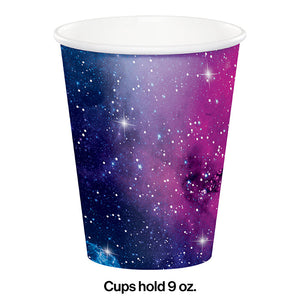 Bulk Pack of 16 Galaxy Party Hot/Cold Paper Cups 9 Oz